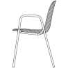 with armrests - 13Eighty chair - HAY