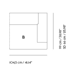 Extérieur droit avec accoudoirs – Connect Soft – module B - Muuto