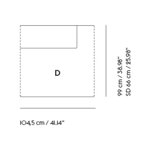 Right end module without armrest – Connect Soft – module D - Muuto