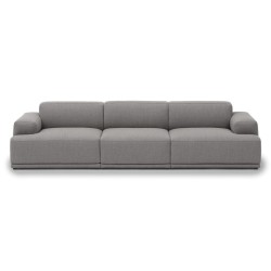 Connect Soft - 3 seater sofa, Configuration 1 - Re-Wool 128 fabric - Muuto