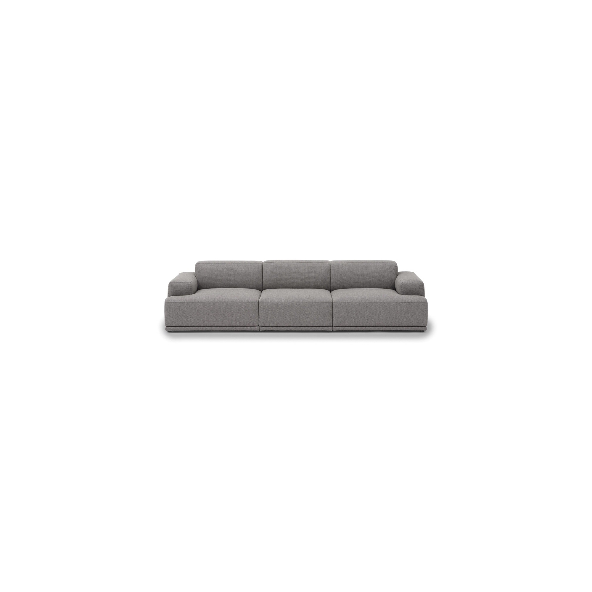 Connect Soft - 3 seater sofa, Configuration 1 - Re-Wool 128 fabric - Muuto