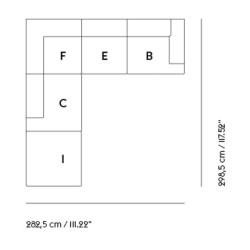 Connect Soft- Canapé d'angle, Configuration 1 - tissu Clay 12 - Muuto