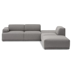 Connect Soft- Canapé d'angle, Configuration 3 - tissu Re-Wool 128 - Muuto