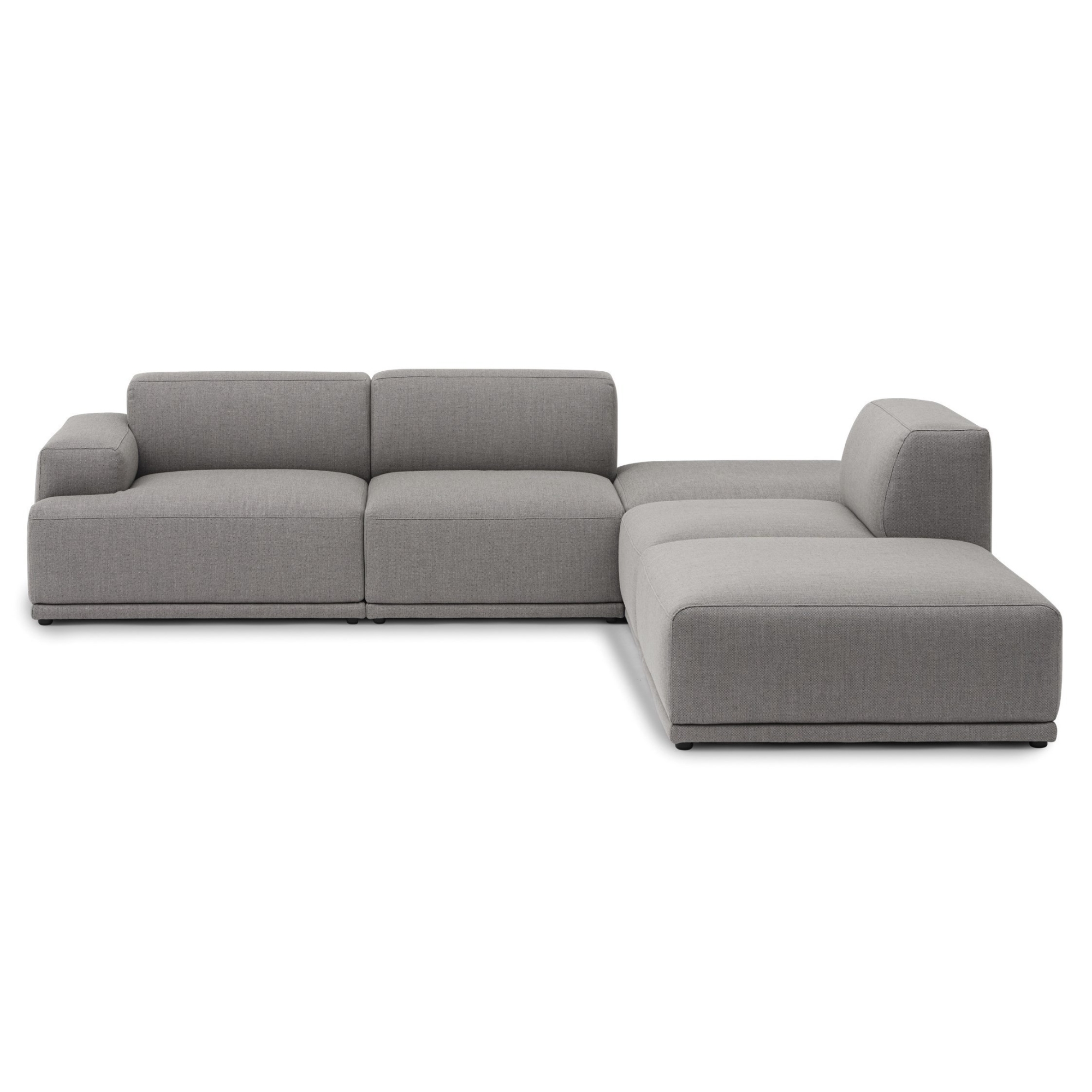 Connect Soft- Canapé d'angle, Configuration 3 - tissu Re-Wool 128 - Muuto