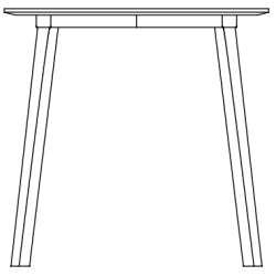 75 x 75 x H73 cm - Table CPH Deux 210 - HAY