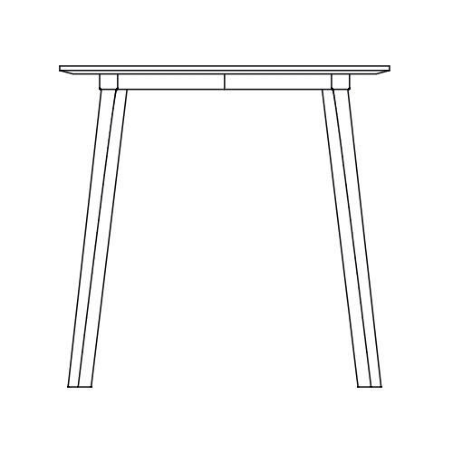 75 x 75 x H73 cm - Table CPH Deux 210 - HAY