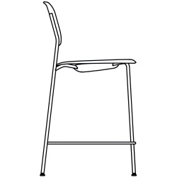 Soft Edge 90 bar chair - HAY