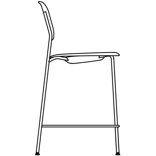 assise rembourrée - chaise de bar Soft Edge 95 - HAY