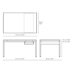 bureau Étudiant PK52A (bloc tiroir non inclus) - Carl Hansen & Søn