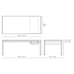 Professor desk PK52 (Drawer not included) - Carl Hansen & Søn