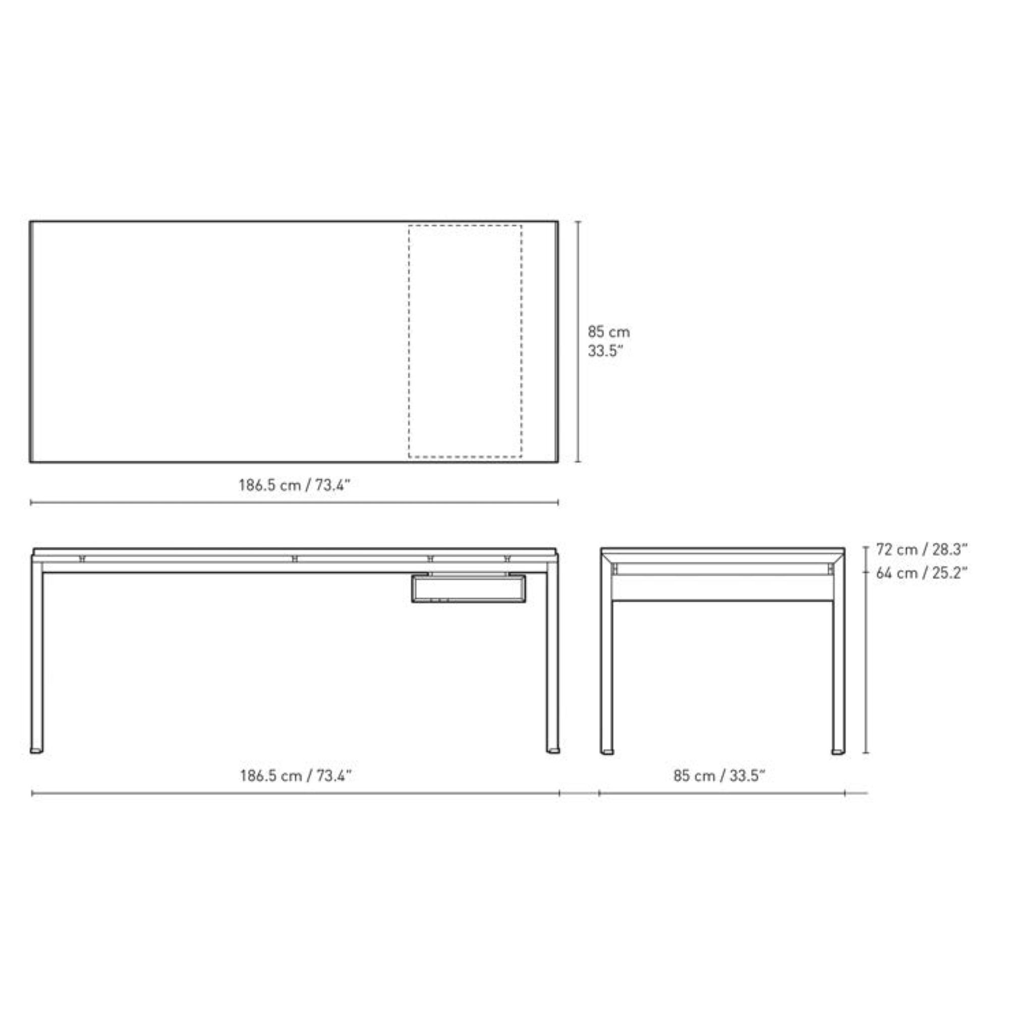 bureau Professeur PK52 (bloc tiroir non inclus) - Carl Hansen & Søn