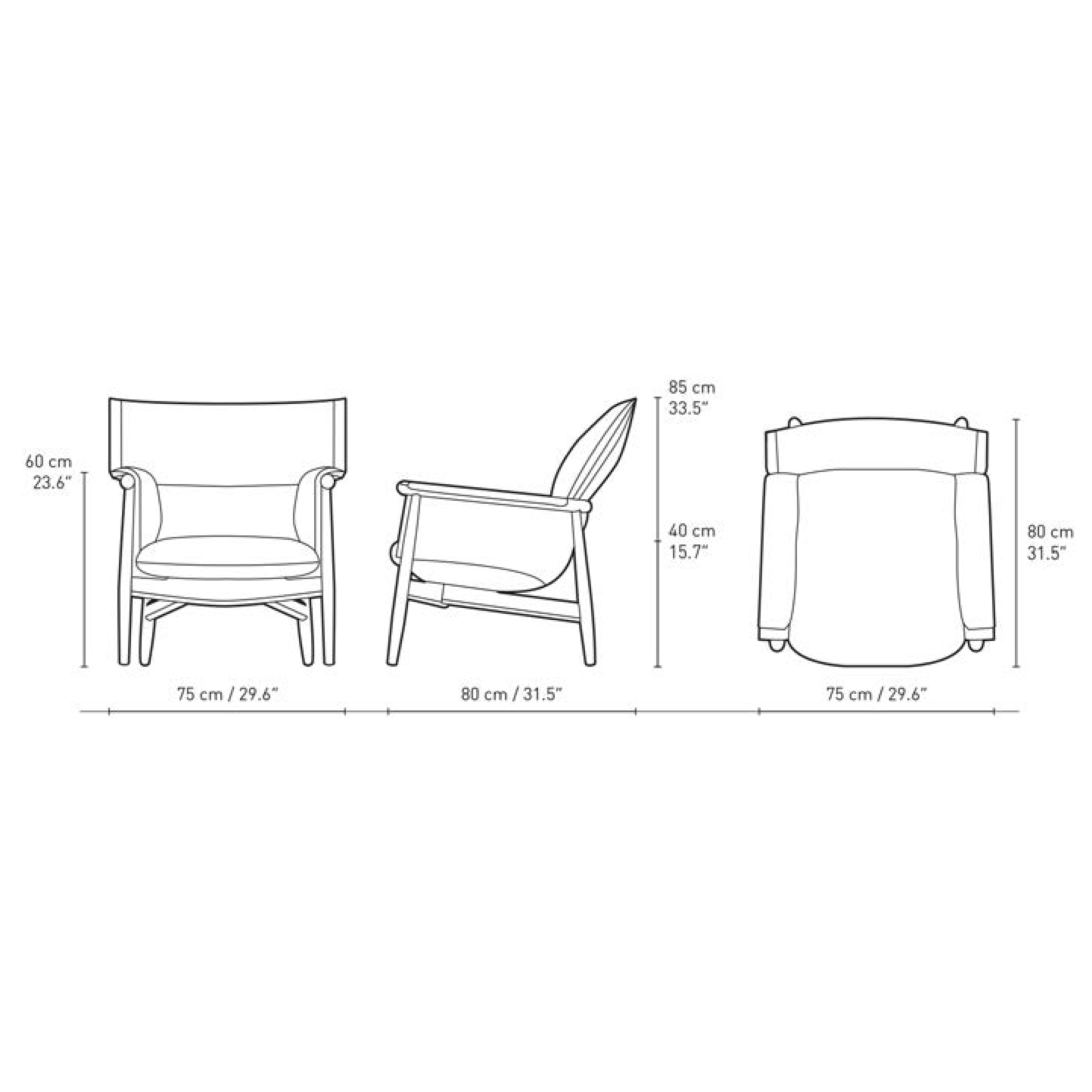 chêne - fauteuil Embrace EO15 - Carl Hansen & Søn