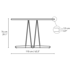 Ø110 cm - E020 Embrace table - Carl Hansen & Søn