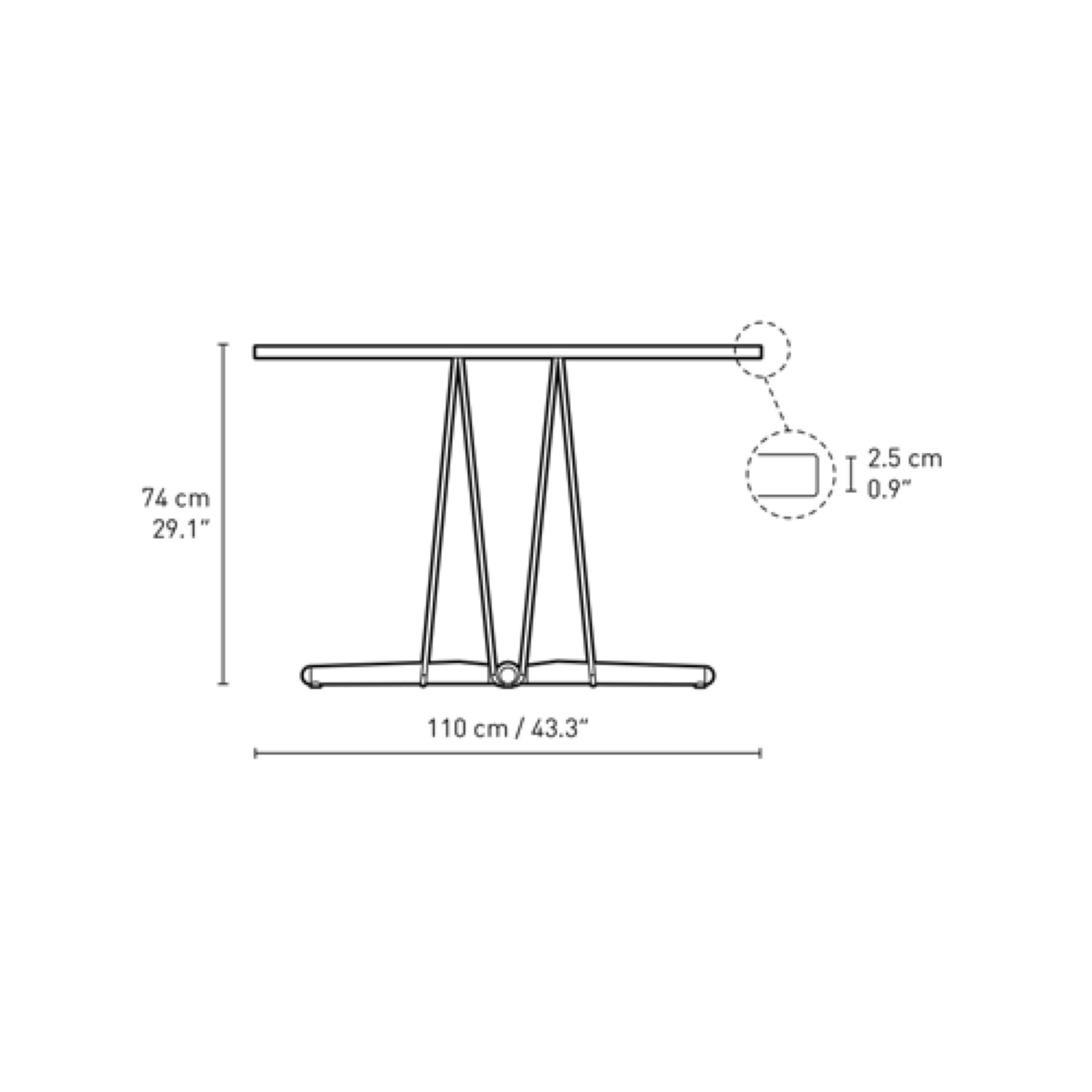 Ø110 cm - E020 Embrace table - Carl Hansen & Søn