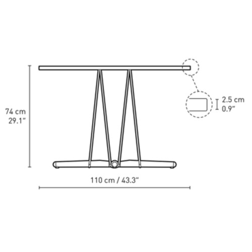 Ø110 cm - E020 Embrace table - Carl Hansen & Søn