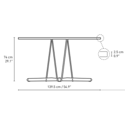 Ø139.5 cm - E020 Embrace table - Carl Hansen & Søn