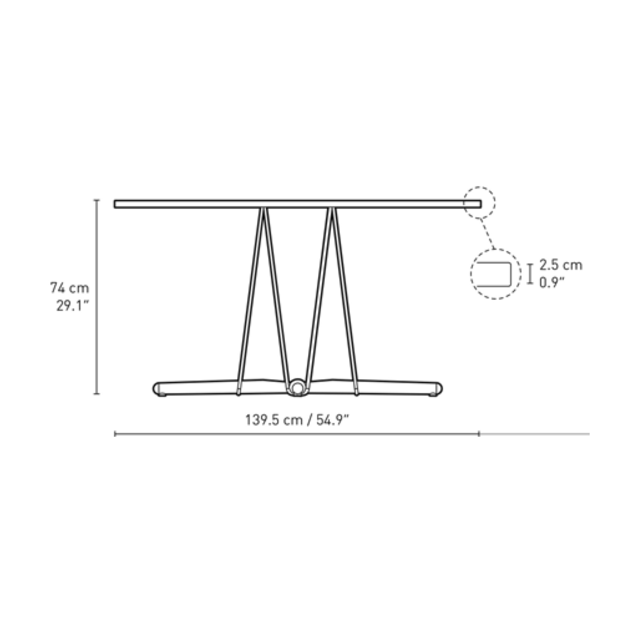 Ø139.5 cm - E020 Embrace table - Carl Hansen & Søn