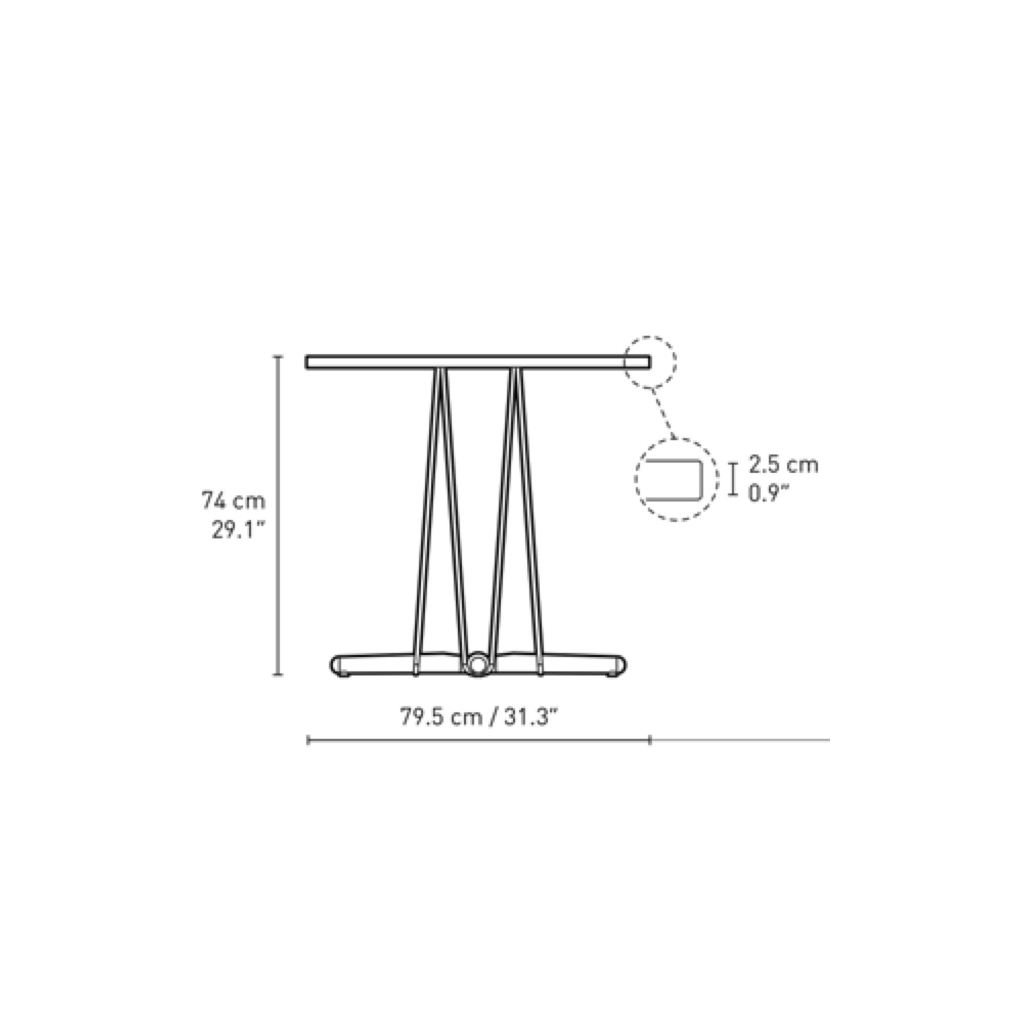 Ø79.5 cm - E020 Embrace table* - Carl Hansen & Søn