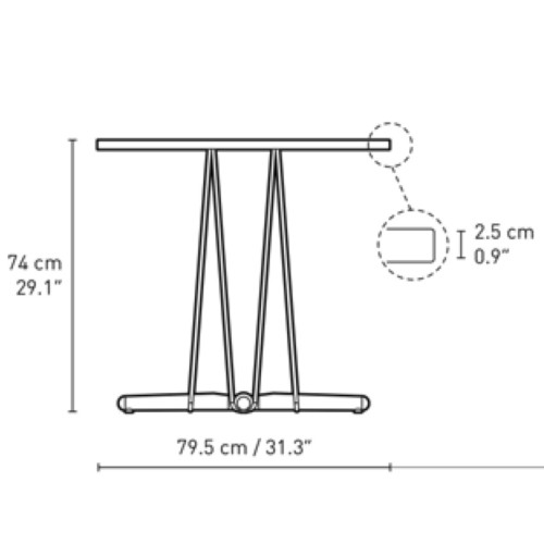 Ø79.5 cm - E020 Embrace table* - Carl Hansen & Søn