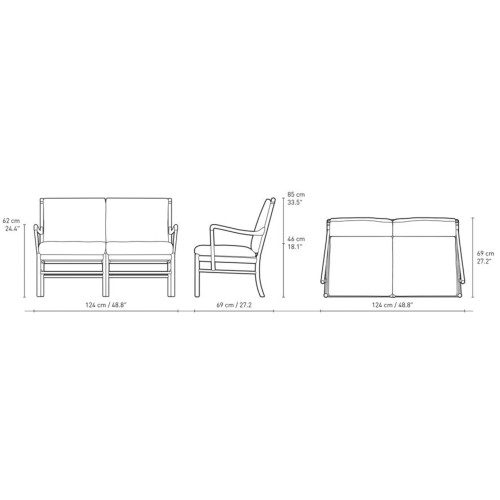 chêne - sofa OW149-2 - Carl Hansen & Søn