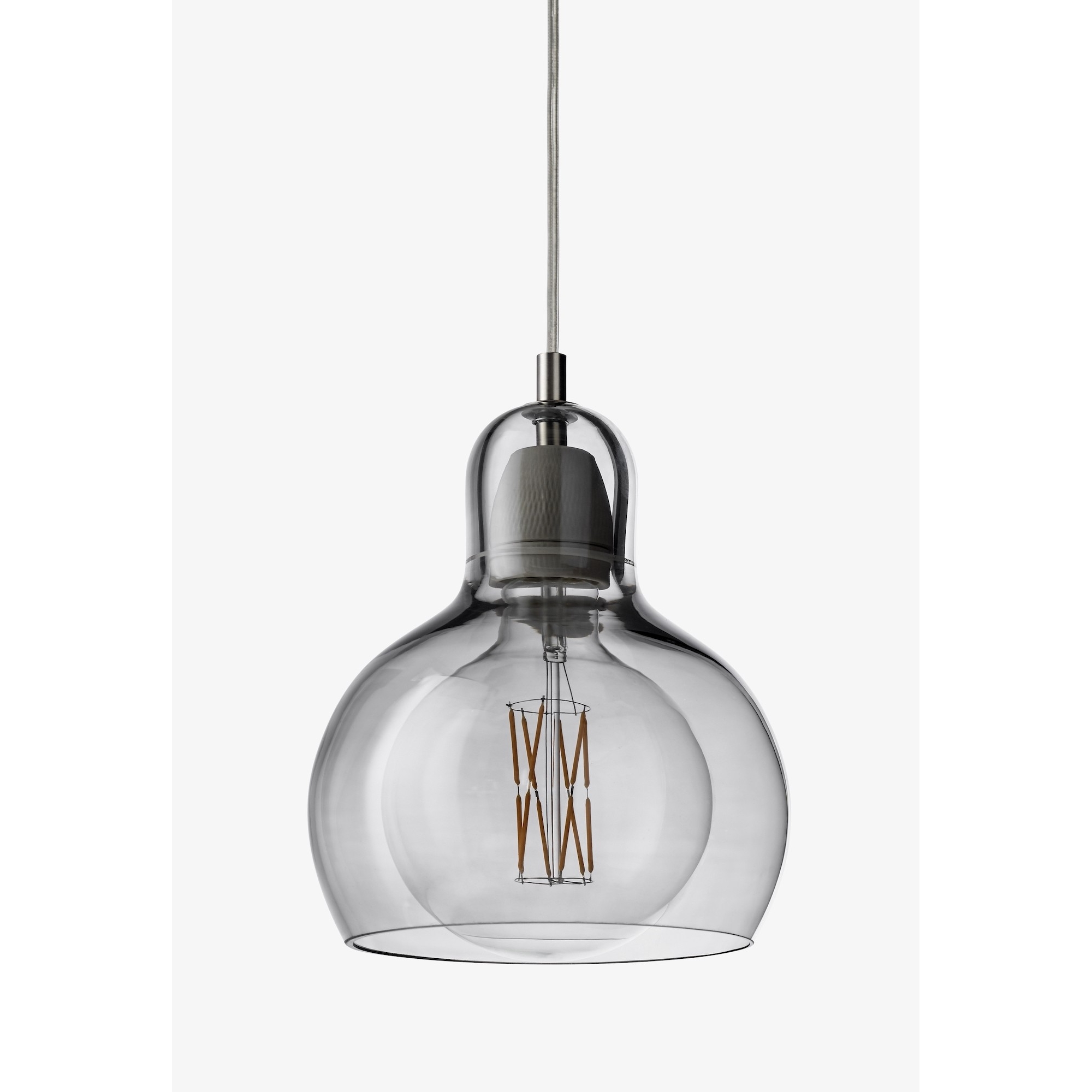 argent + fil PVC transparent - Mega Bulb - &Tradition