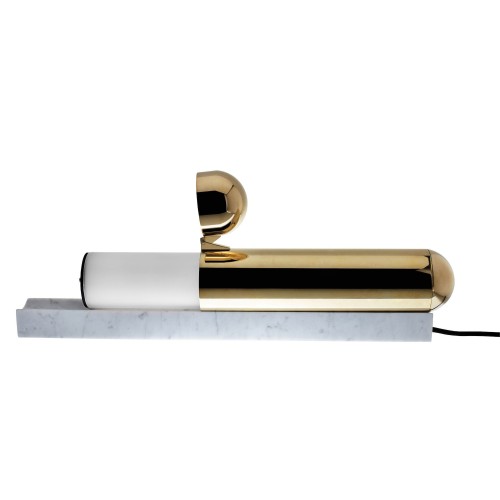 ISP table lamp – white marble / natural brass – DCW éditions