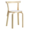 assise stratifié blanc/bouleau naturel - chaise 68 - Artek