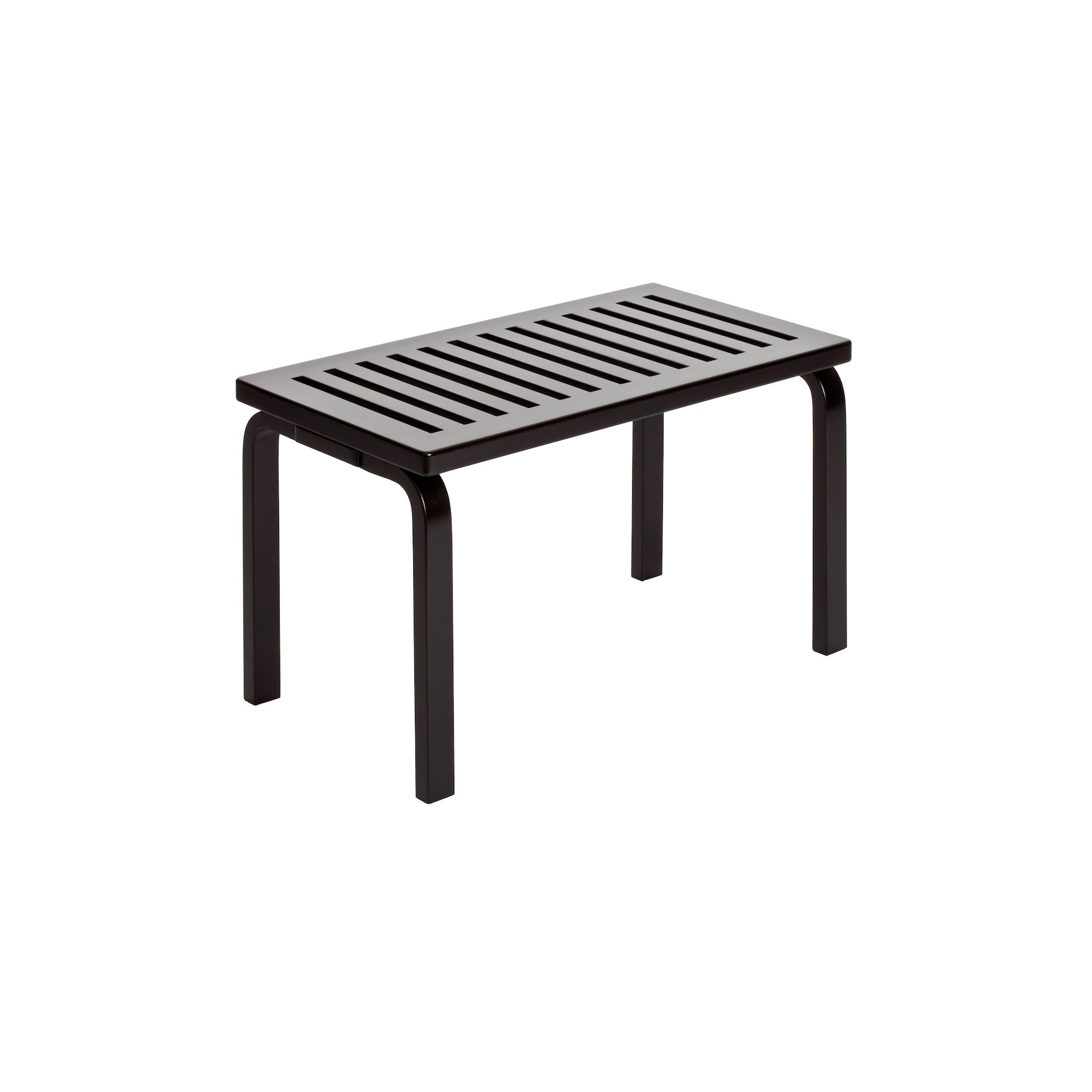 Banc 153B – Assise ajourée – Bouleau peint en noir - Artek