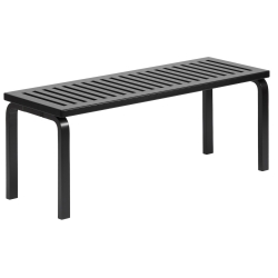 Banc 153A – Assise ajourée – Bouleau peint en noir - Artek