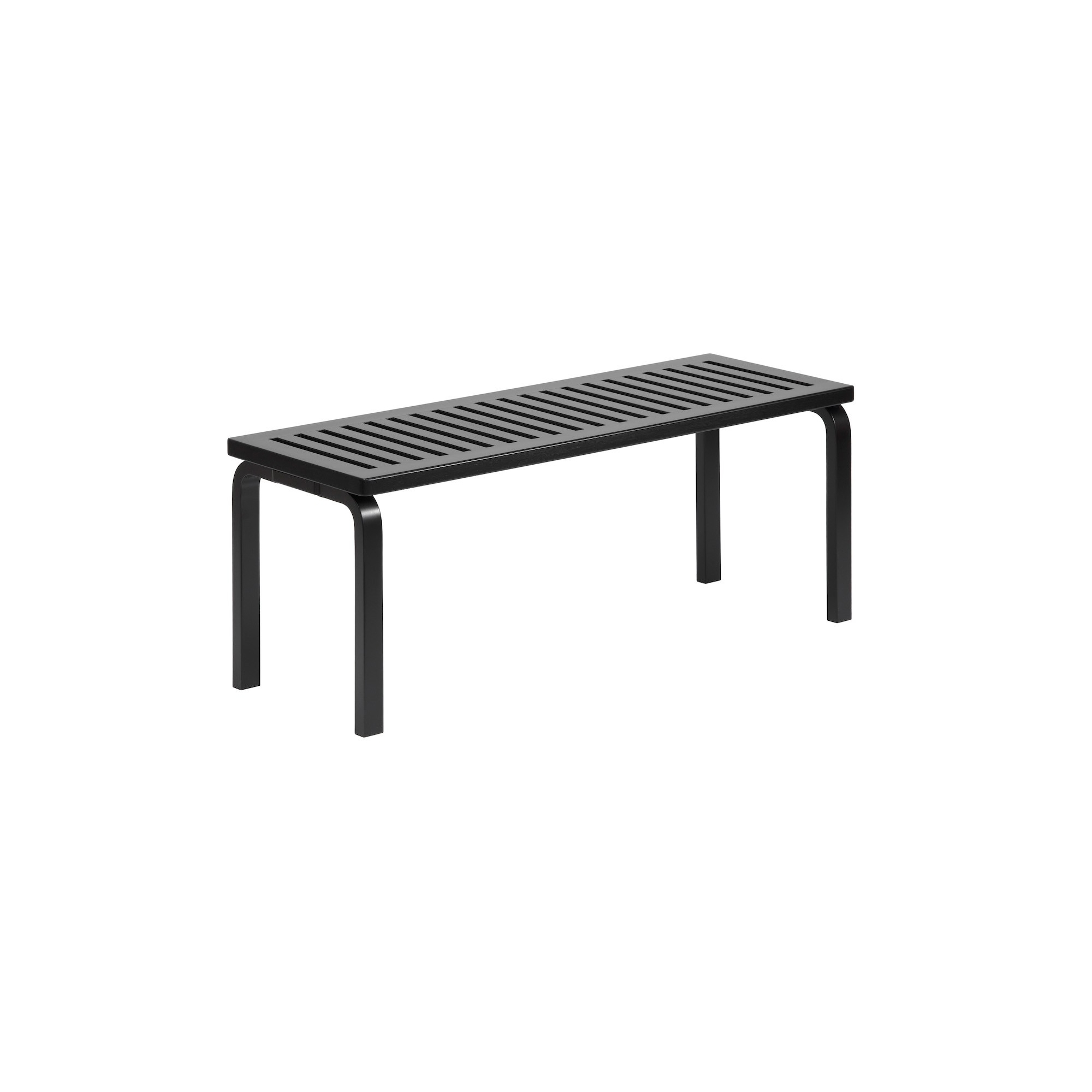 Banc 153A – Assise ajourée – Bouleau peint en noir - Artek