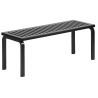 Banc 153A – Assise ajourée – Bouleau peint en noir - Artek