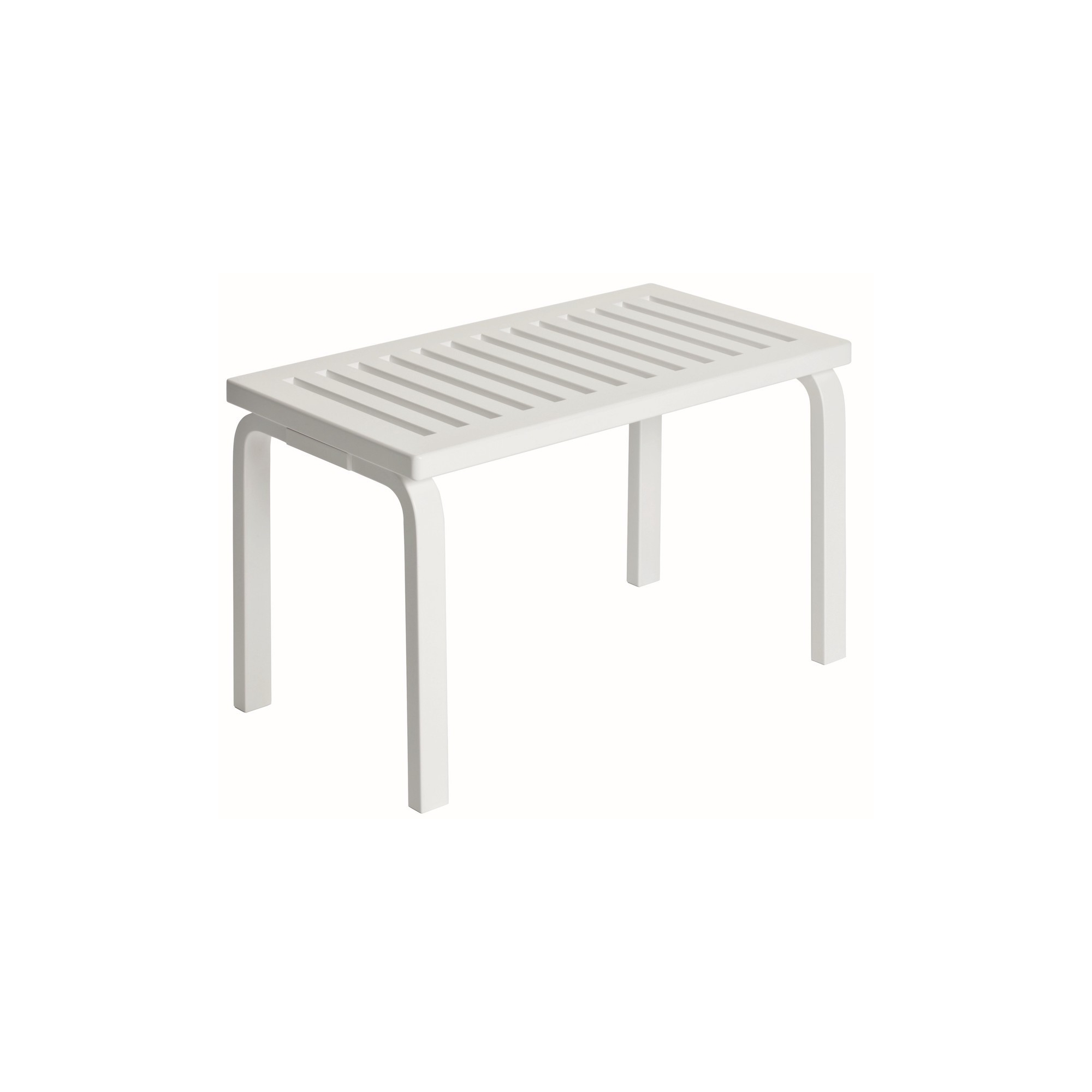 153B bench – Slatted seat – White lacquered birch - Artek