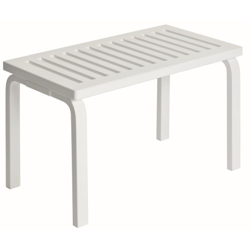 153B bench – Slatted seat – White lacquered birch - Artek