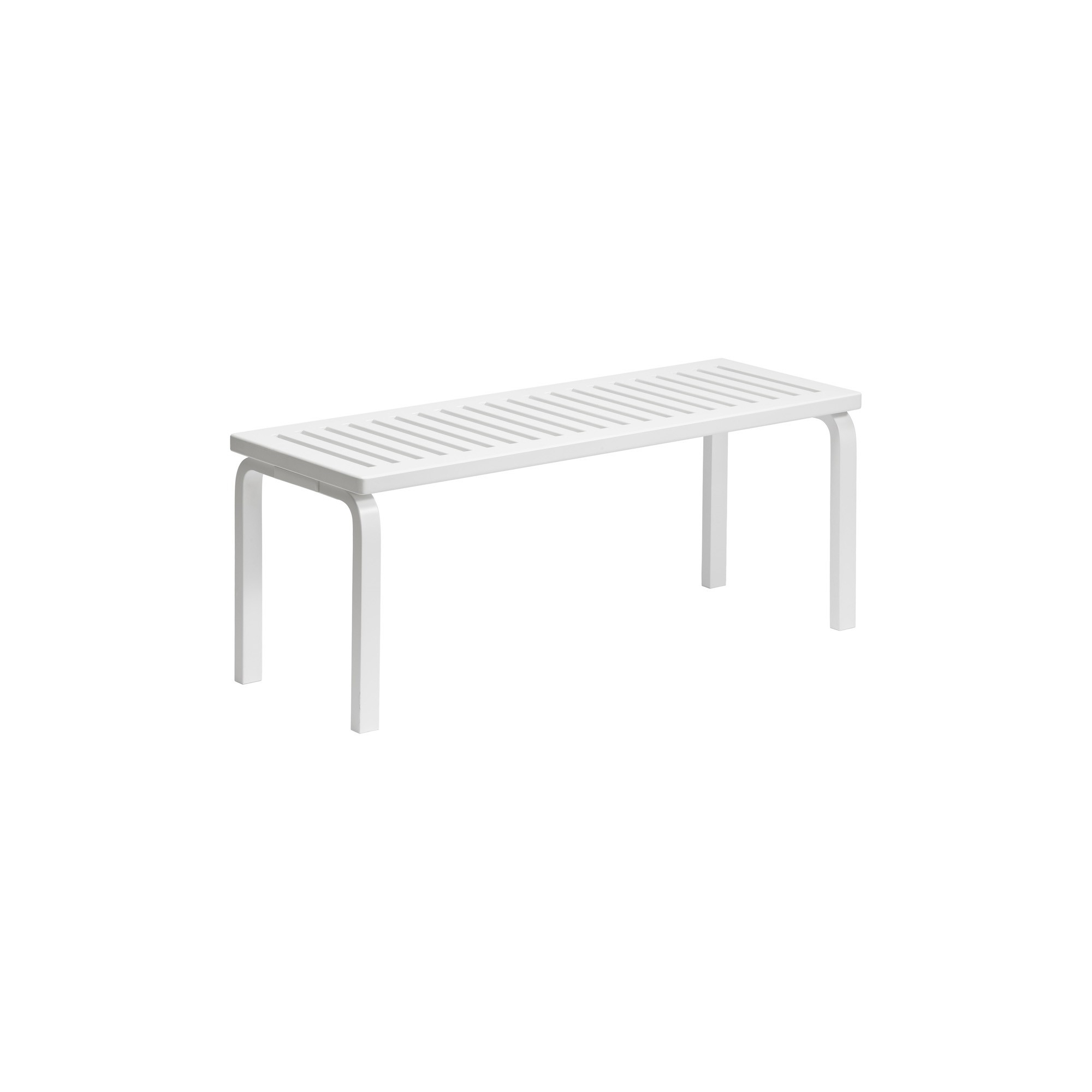 Banc 153A – Assise ajourée – Bouleau peint en blanc - Artek