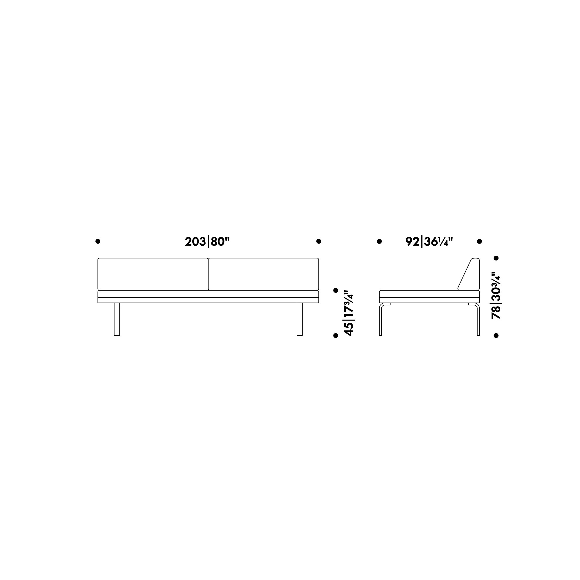 2 covers for back cushions - 710 Day Bed - Artek