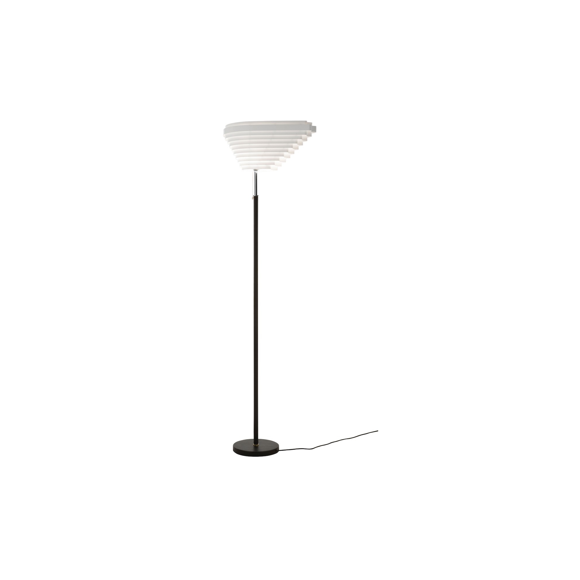 nickel plated brass - A805 floor lamp "Angel's Wing" - Artek