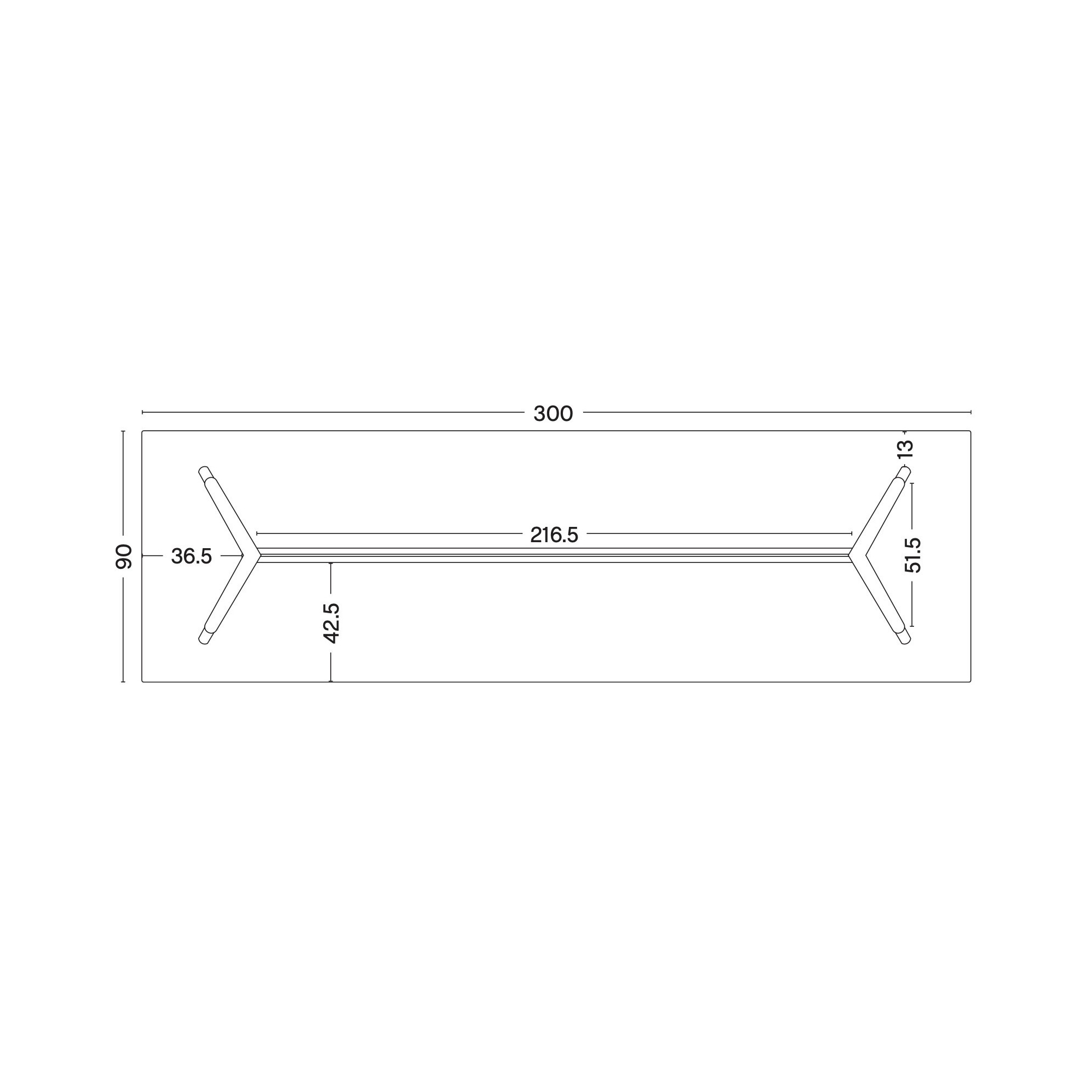 300x90xH74cm – CPH30 - HAY