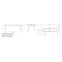 250x120xH74cm – CPH30 - HAY