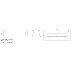 300x120xH74cm – CPH30 - HAY