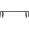 Console TS 180x40x40 cm – marbre gris - base noire - Gubi