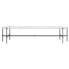 Console TS 180x40x40 cm – marbre blanc - base noire - Gubi