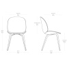 Beetle Chair plastic shell + padded interior - wooden base - Gubi