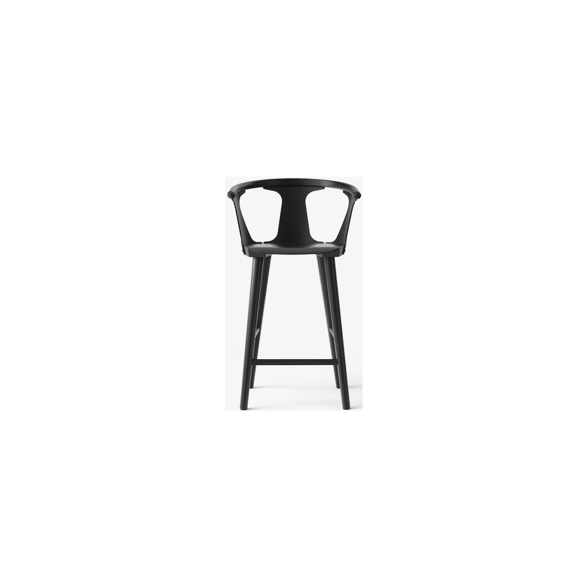 black lacquered oak - In Between barstool - &Tradition