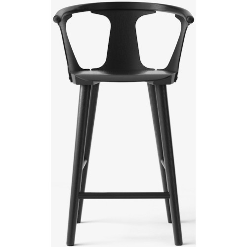 black lacquered oak - In Between barstool - &Tradition