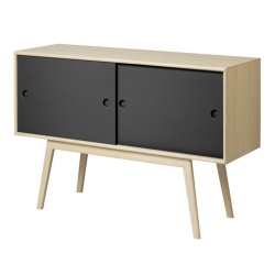 OUT OF STOCK - black / natural lacquered oak - sideboard Butler A83 - FDB Møbler