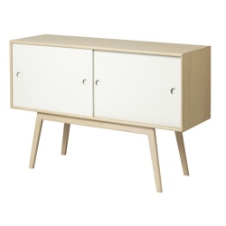 SOLD OUT white / natural lacquered oak - sideboard Butler A83 - FDB Møbler