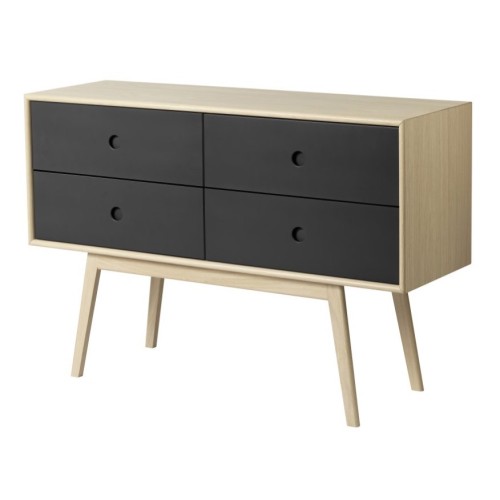 black / natural lacquered oak - dresser Butler F22 - FDB Møbler