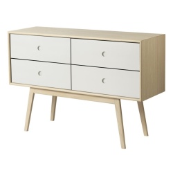 ÉPUISÉ blanc / chêne naturel vernis - commode Butler F22 - FDB Møbler