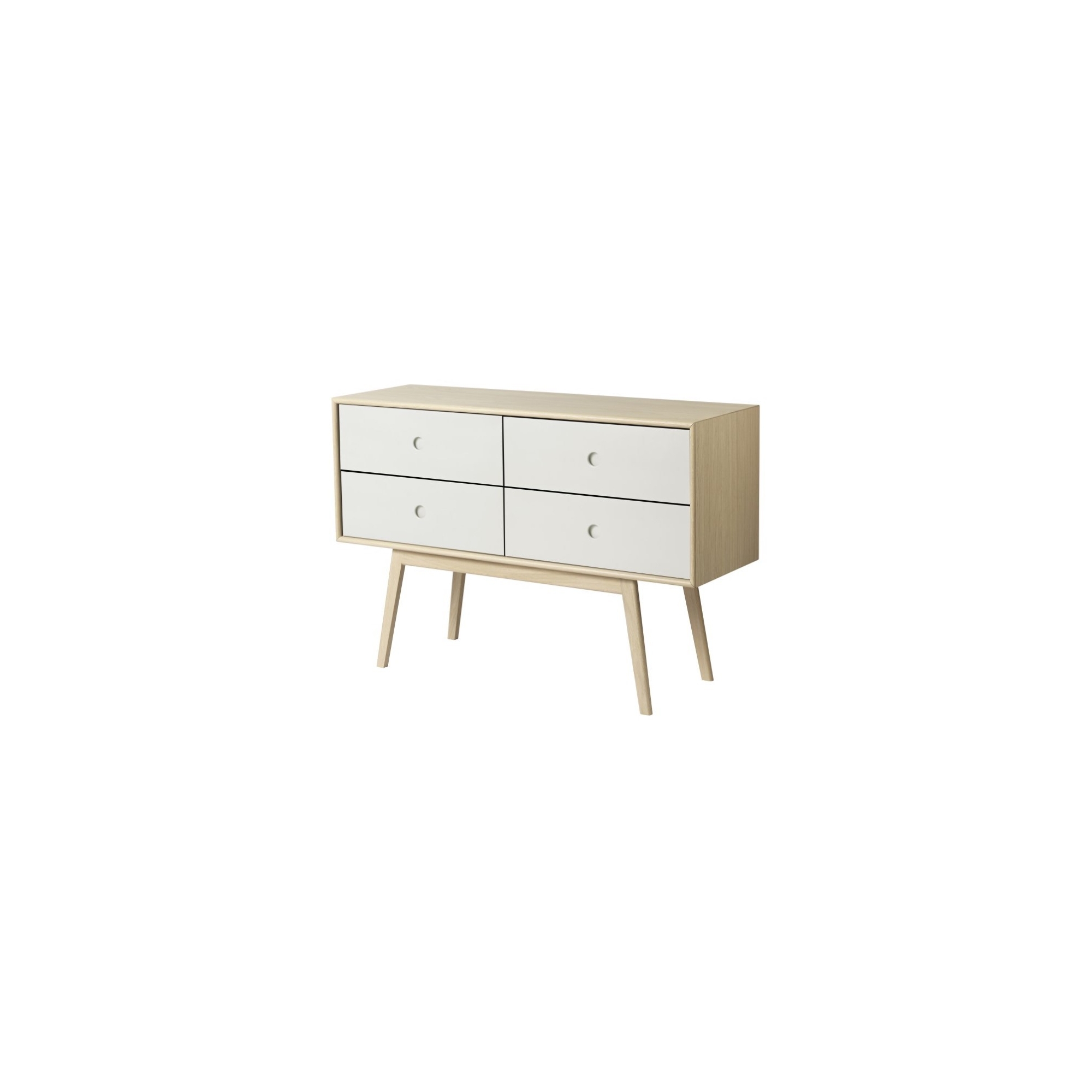 ÉPUISÉ blanc / chêne naturel vernis - commode Butler F22 - FDB Møbler