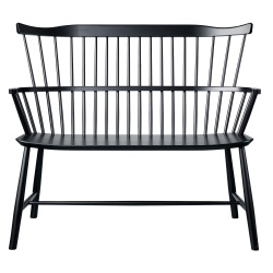 black - J52D bench - FDB Møbler